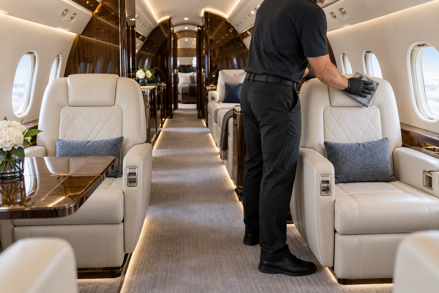 Interior Aircraft Detailing in Washington DC, Maryland and Virginia