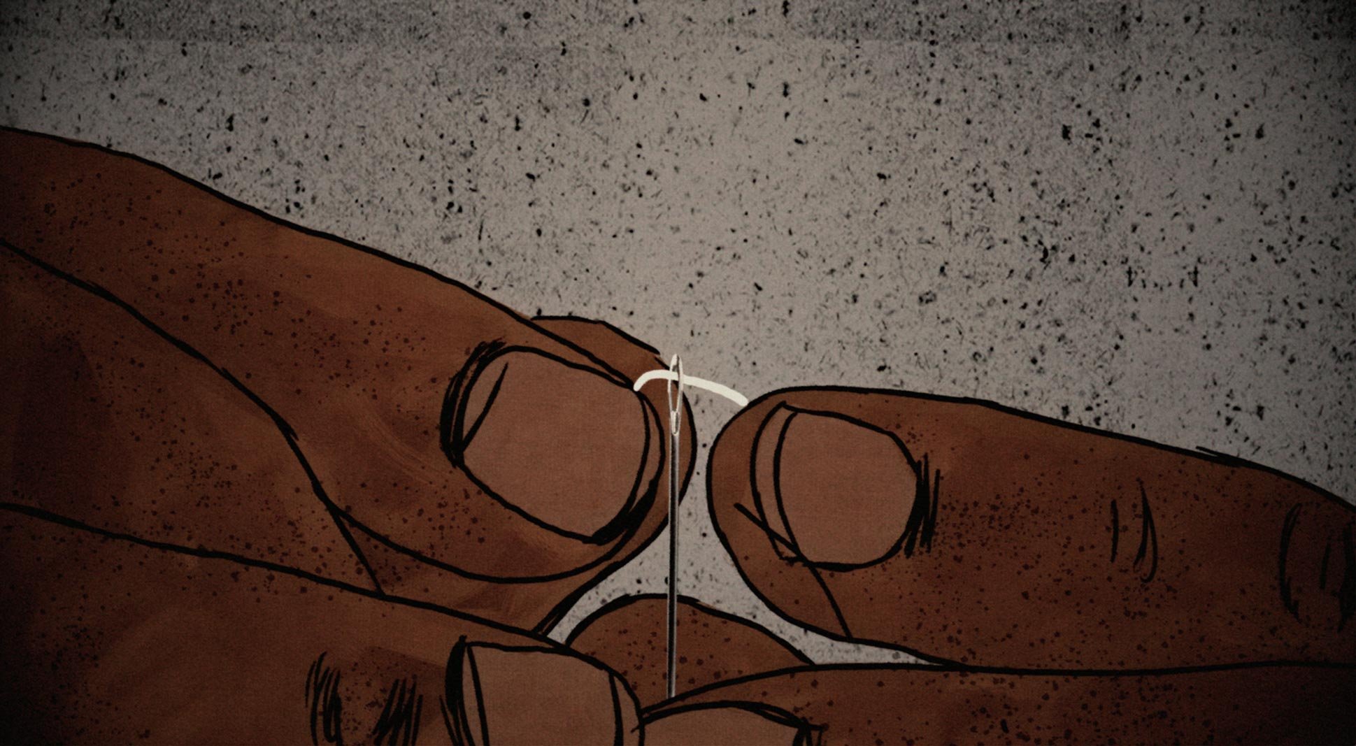 Antwan's fingers thread a needle — Worn Stories, Netflix.