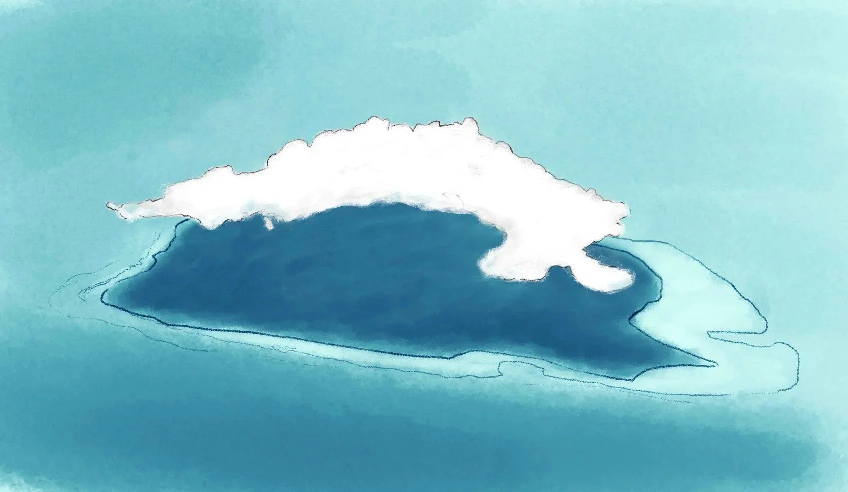 A wave curls and breaks in white foam over deep blue water — The Mission, National Geographic.