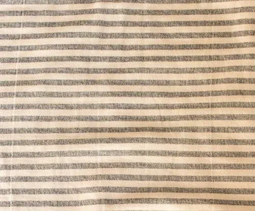 Fabric: gray and cream striped cotton — Worn Stories, Netflix.