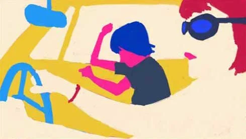 Dave drums along to the radio as his mom drives in sunglasses — Watch the Sound, Apple TV+.