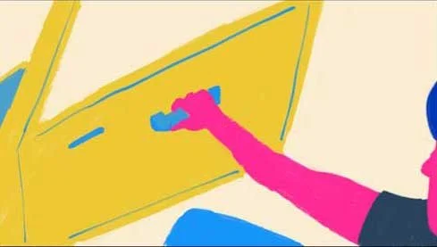Young Dave Grohl reaches across a yellow car door to grab the handle — Watch the Sound, Apple TV+.