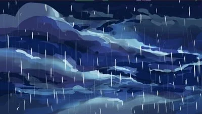 Color script: dark blue rain clouds roll across the sky — The Possibilities of Regeneration, Kiss the Ground.
