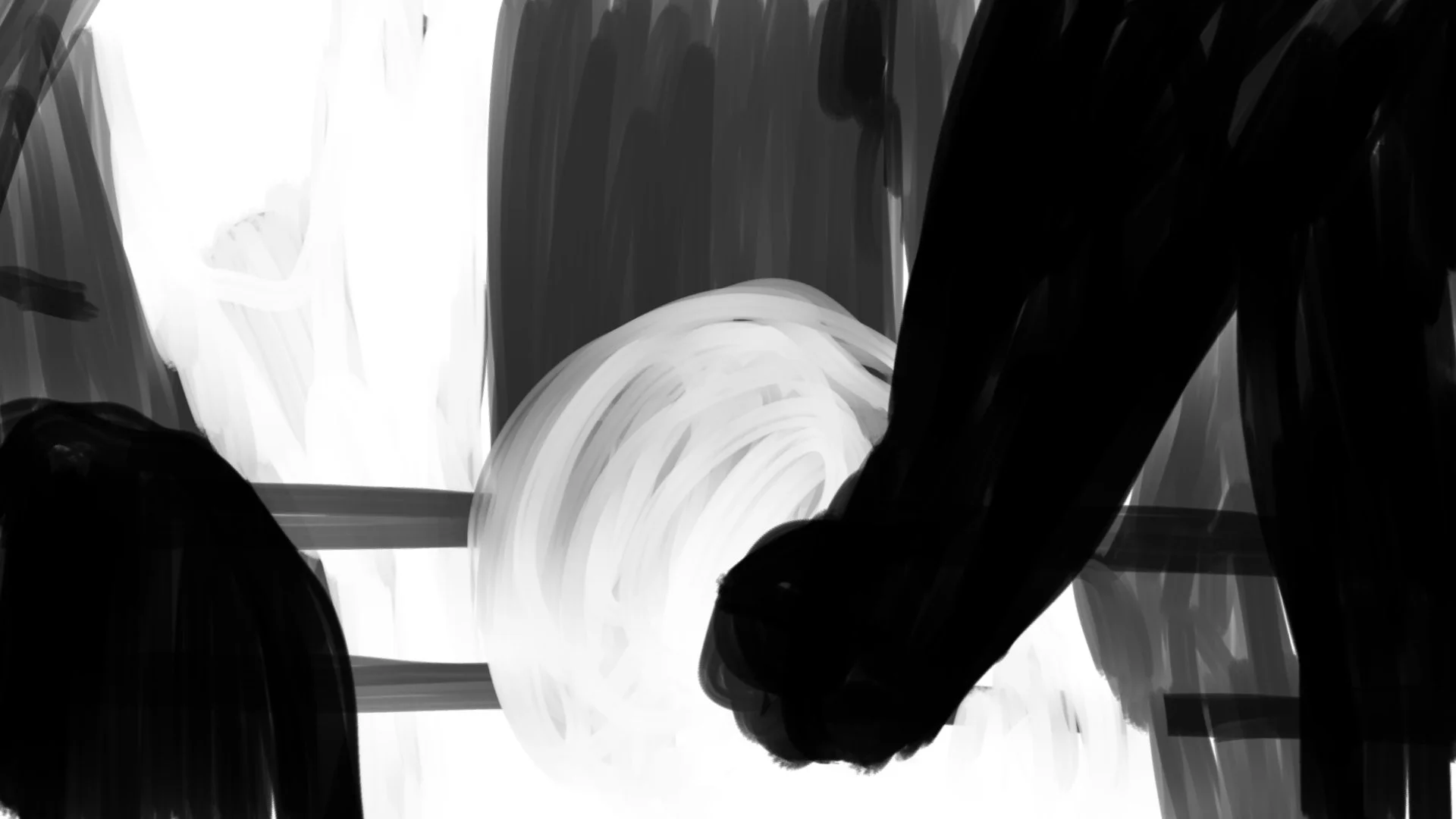 Their silhouette rushes past the flashlight, fist clenched — The Price of Free.