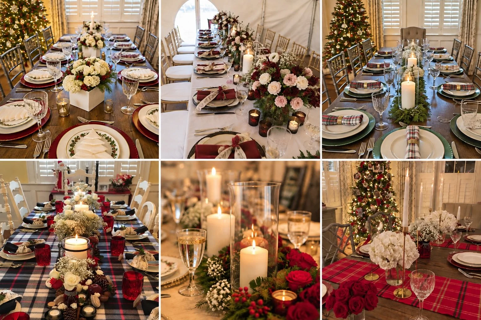Christmas Tablescapes. Highly recommend a tree in the dining room. 