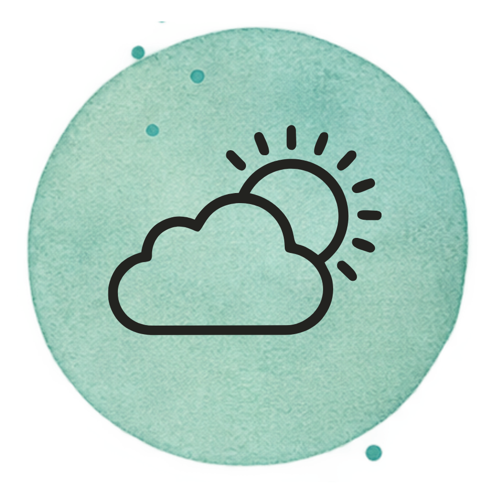 Cloud and sun icon