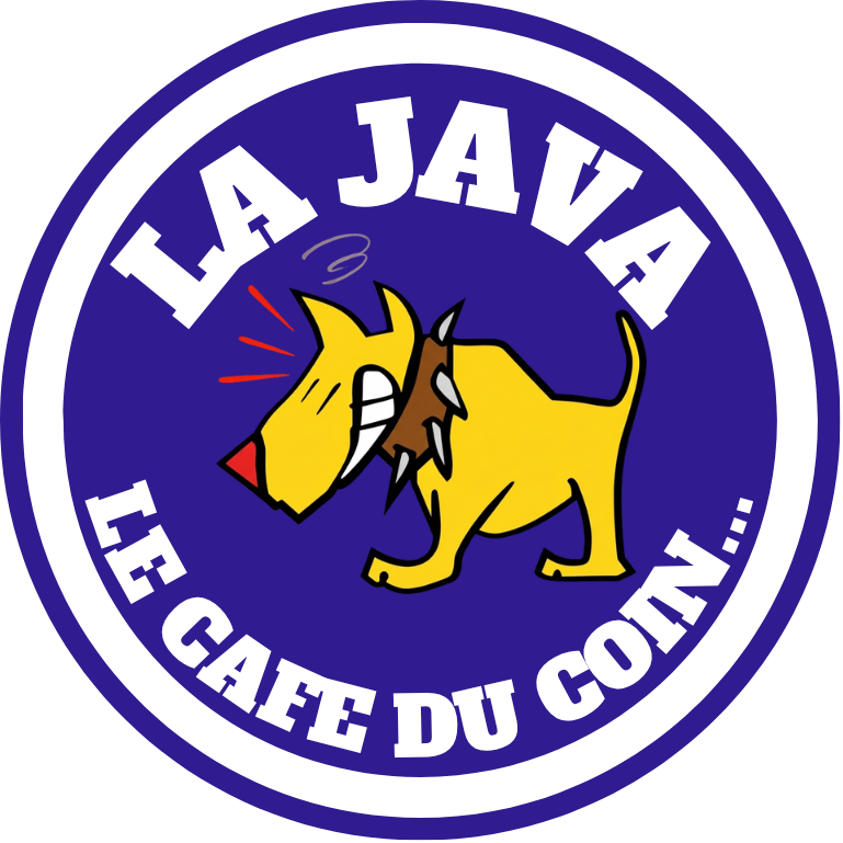 Logo du chien du get, le dogue de la java du café du coin à saint-malo intramuros