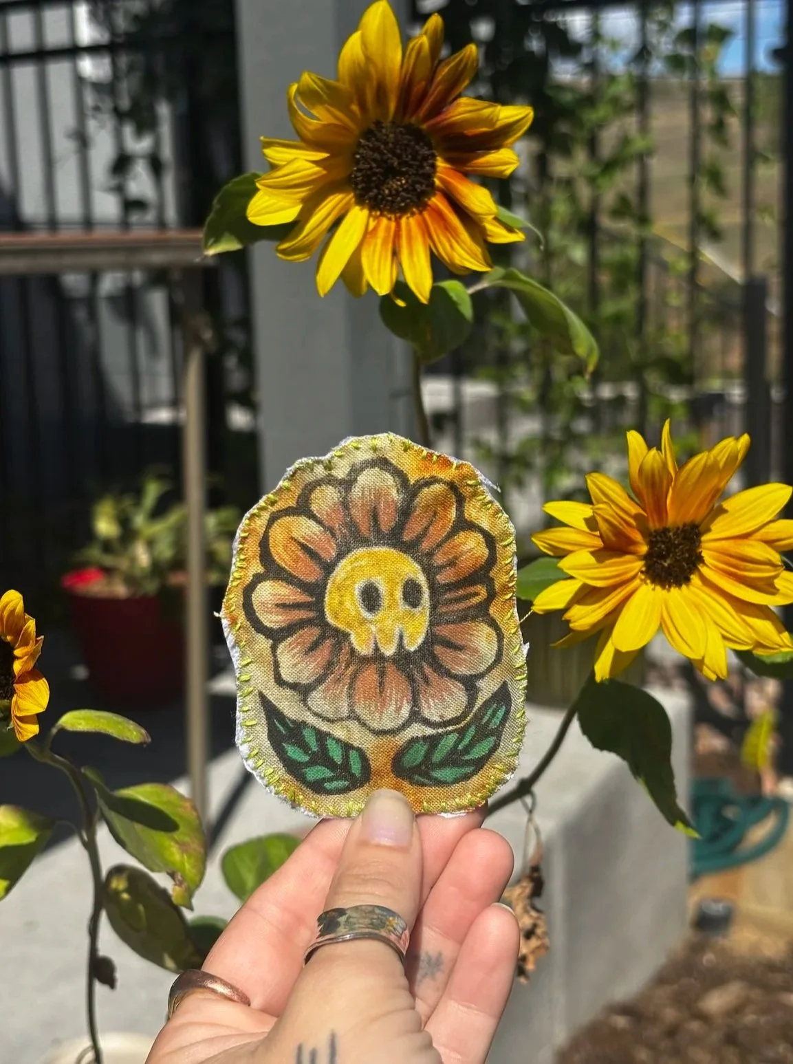 Painted SkullFlower Patch