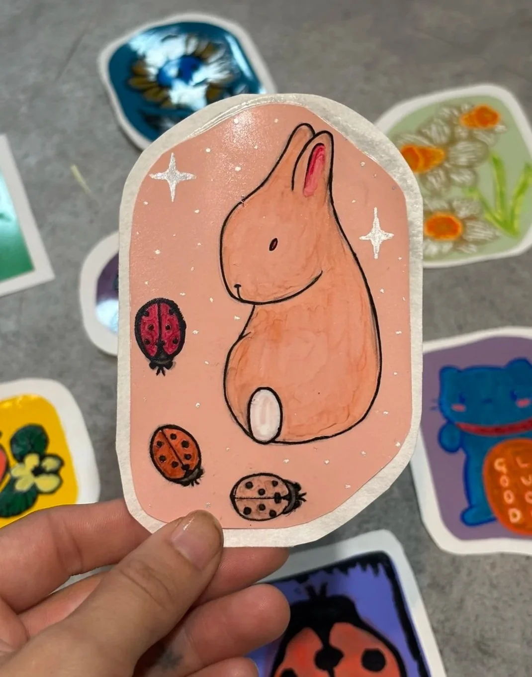 Blush Bunny Trading Card