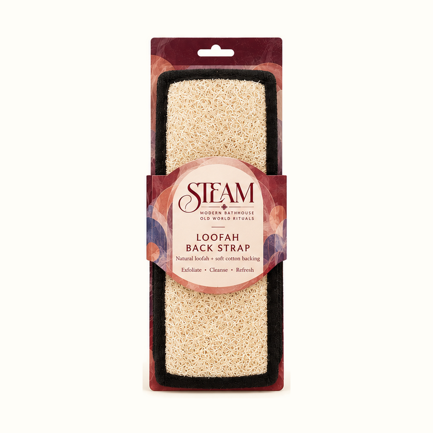 Loofah Back Strap  (Black Piquè)