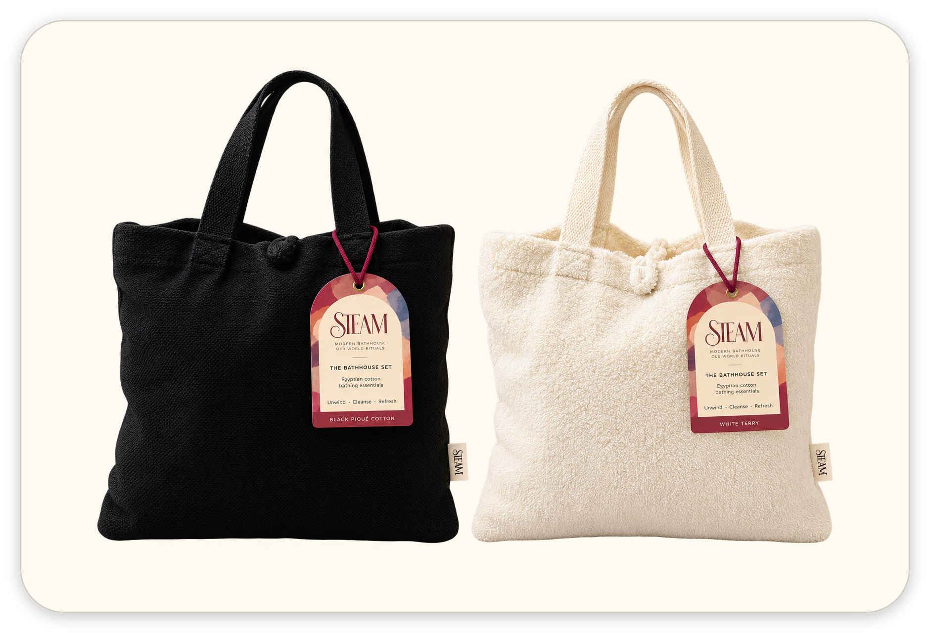 Bath Gift Sets ( Ivory Terry and  Black Pique)