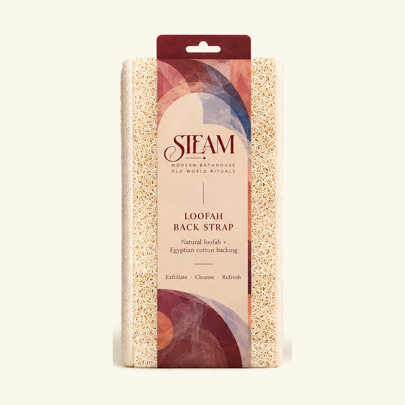 Loofah Back Strap  (Ivory Terry Cloth)