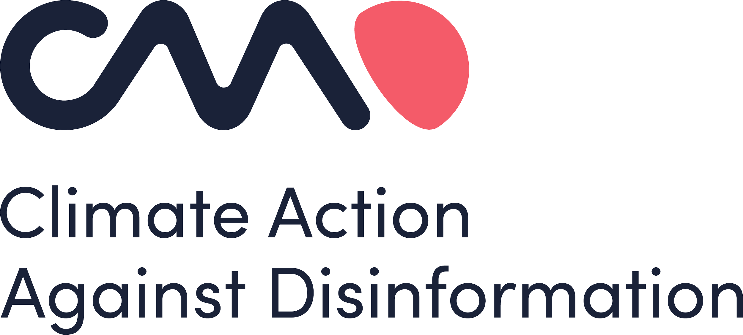 Logo of CNN Climate Action Against Disinformation with CNN's red and black emblem and black text.