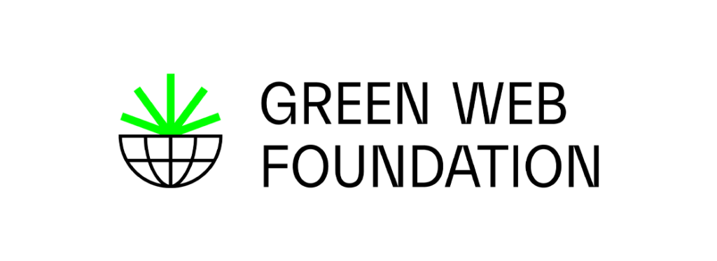 Logo of the Green Web Foundation with a green plant growing from a globe