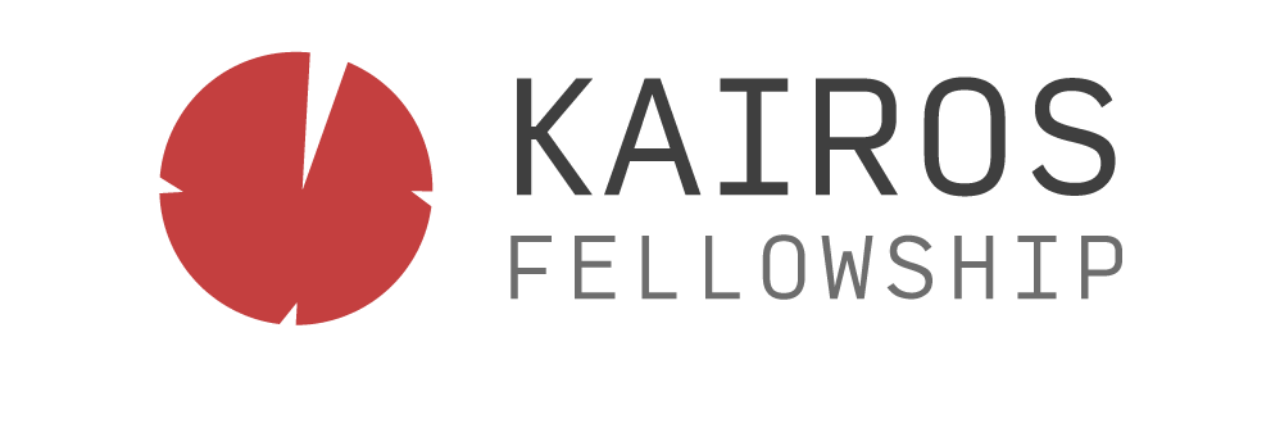 Logo of Kairos Fellowship featuring a red circular symbol with segments and the text 'Kairos Fellowship' next to it.
