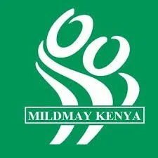 Mildmay Kenya logo with white stylized design on green background