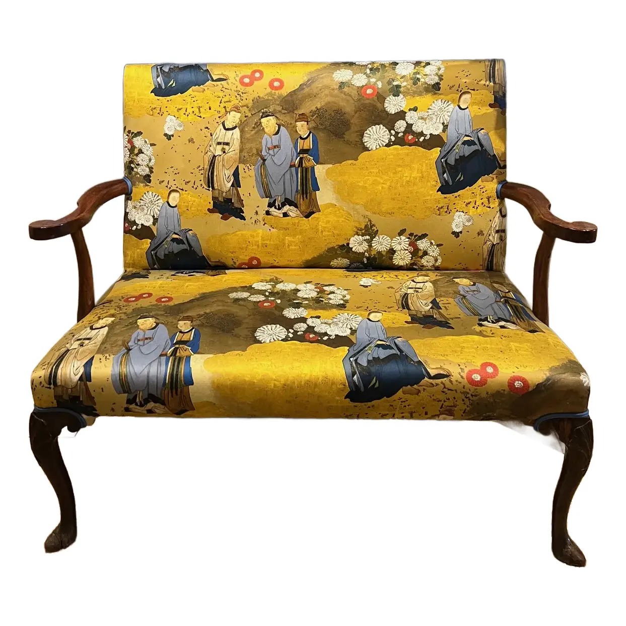 George II Settee with Chinoiserie Upholstery