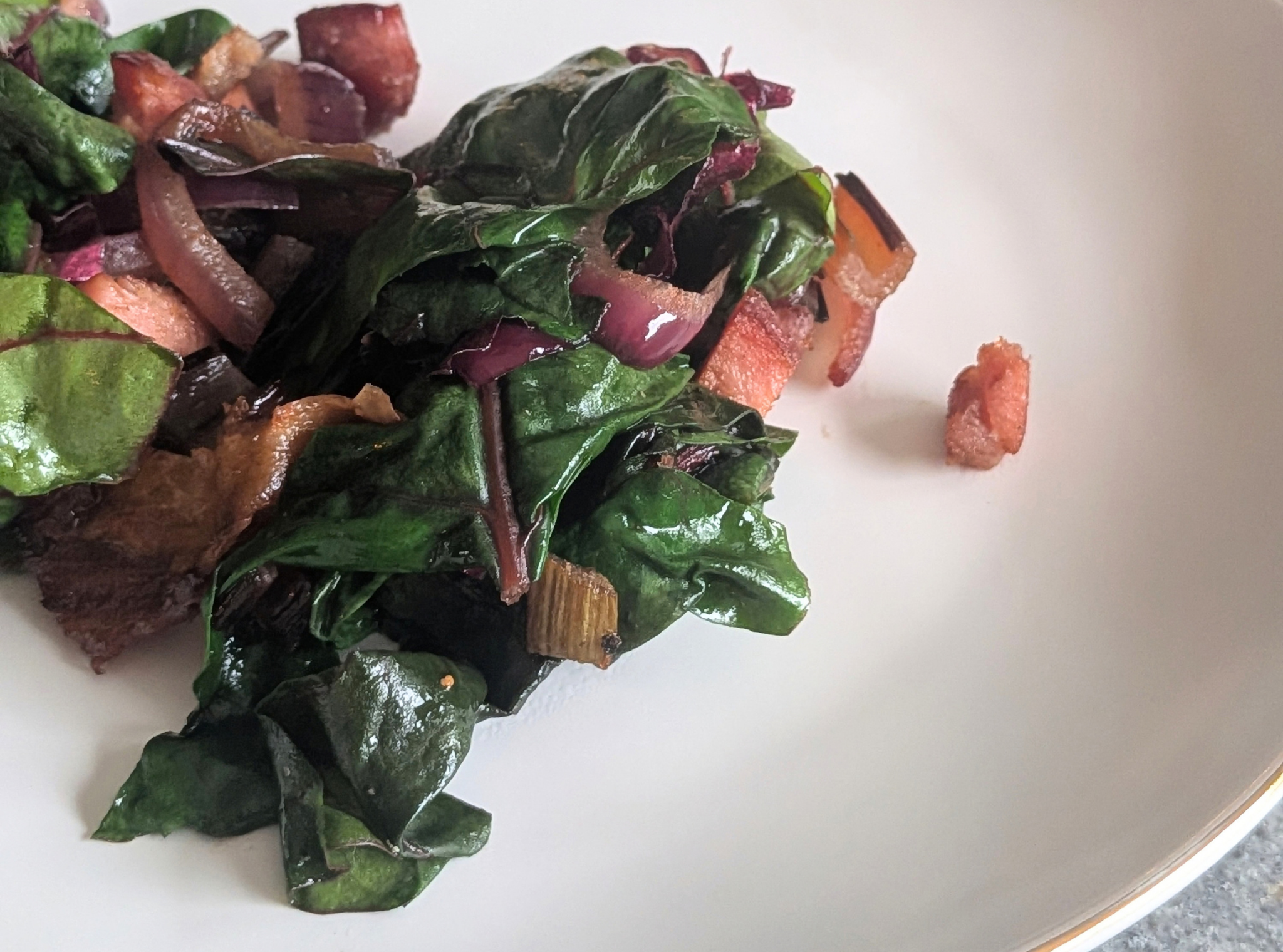 Red chard with balsamic