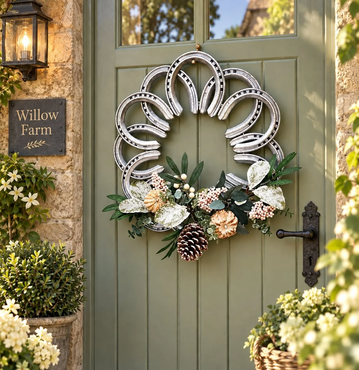 HANDMADE HORSESHOE WREATH