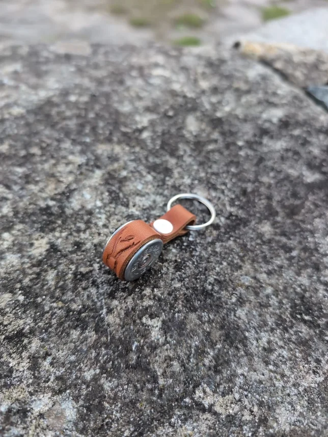 TAN SHOTGUN CARTRIDGE KEYRING d.webp