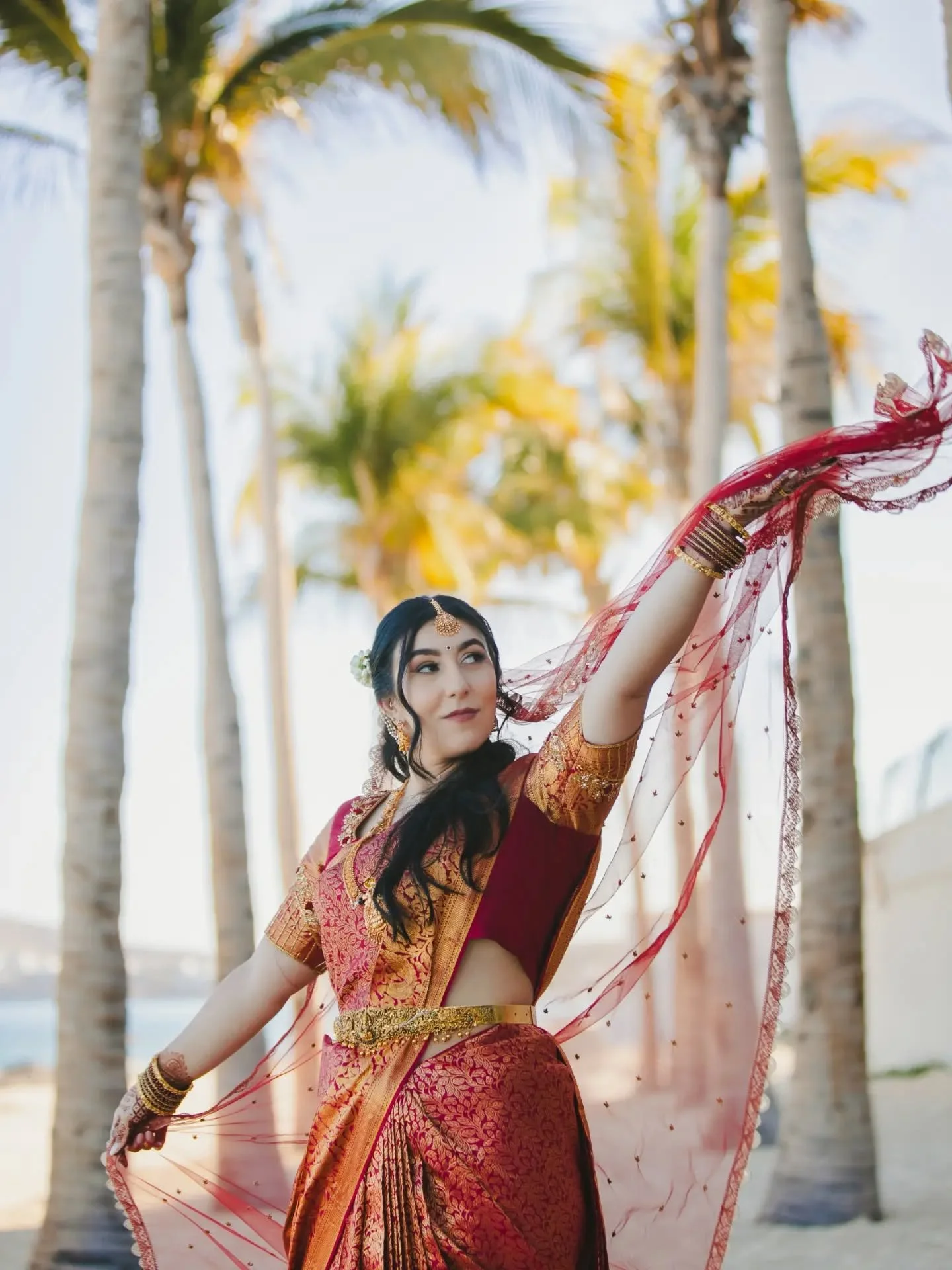 Niki &amp; Sajishnu's wedding !!!!! ❤️
.
.
.
.
.
Wedding planner: @palmsweddingsandevents
@caboindianweddings 
Photographer: @ccphotoloscabos
Wedding content: @ccphotoloscabos
Venue: @garzablancaloscabos
Flowers &amp; decor: @lushevents_fco 
@smartmu