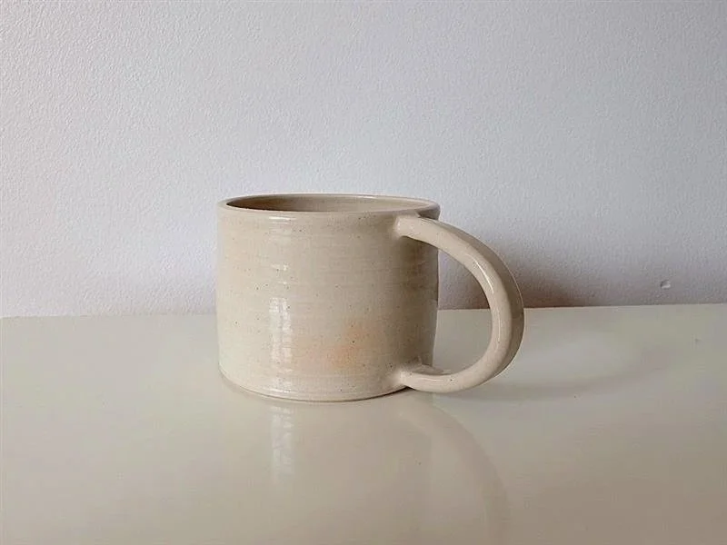 Cream airbrushed mug