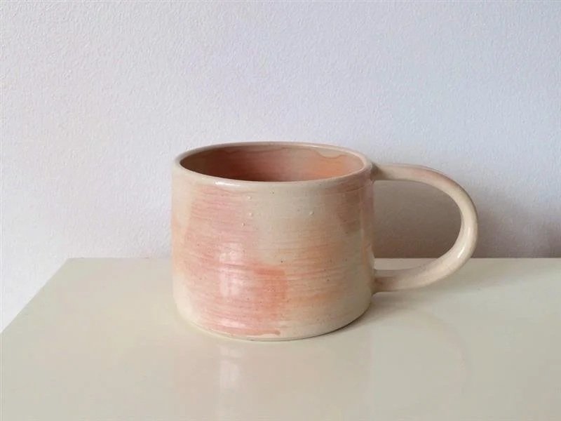 Orange airbrushed mug