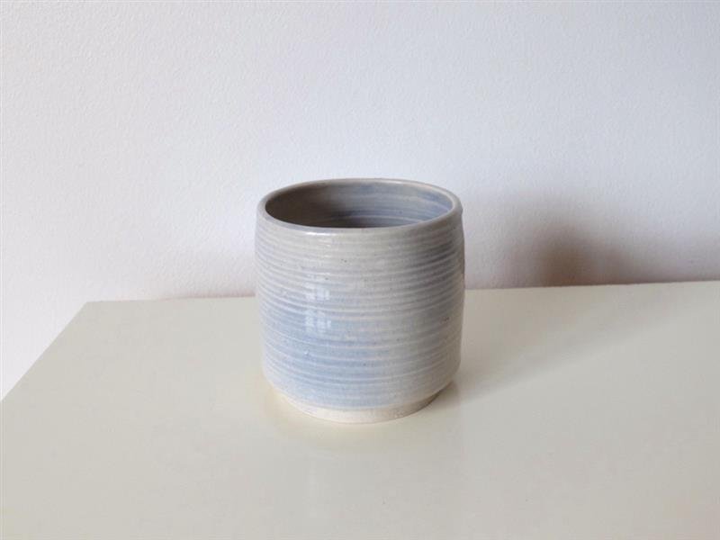 Blue airbrushed coffee cup