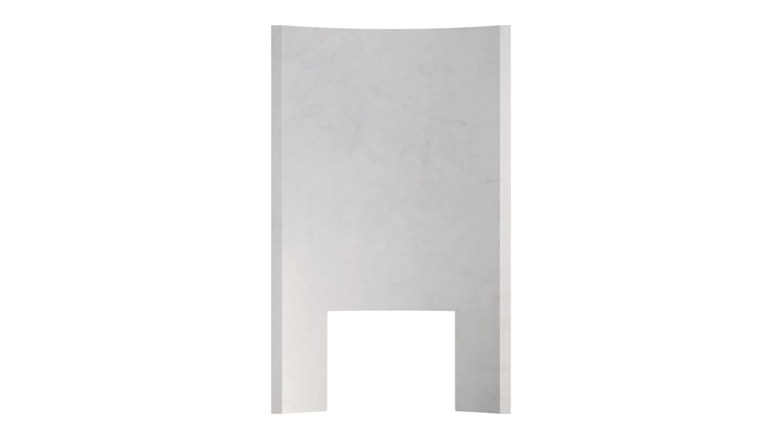 A tall, rectangular, vertical mirror with a simple, white frame