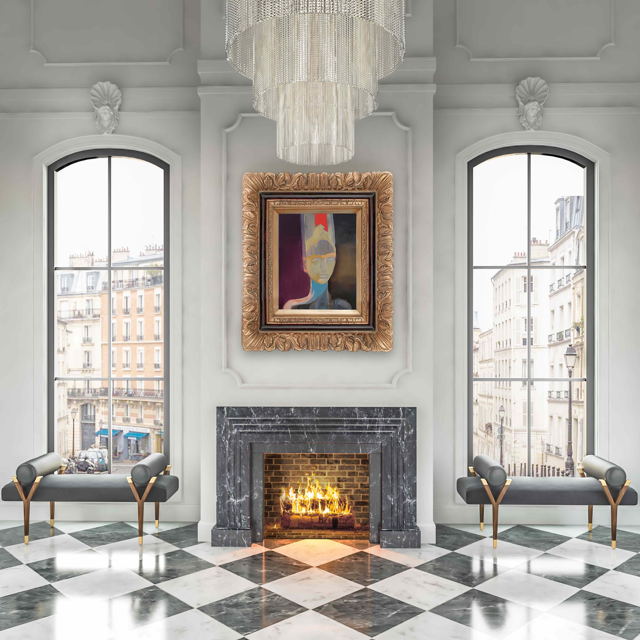Mondi, The Egoist, Fireplace, Breccia Nero Marble, Material