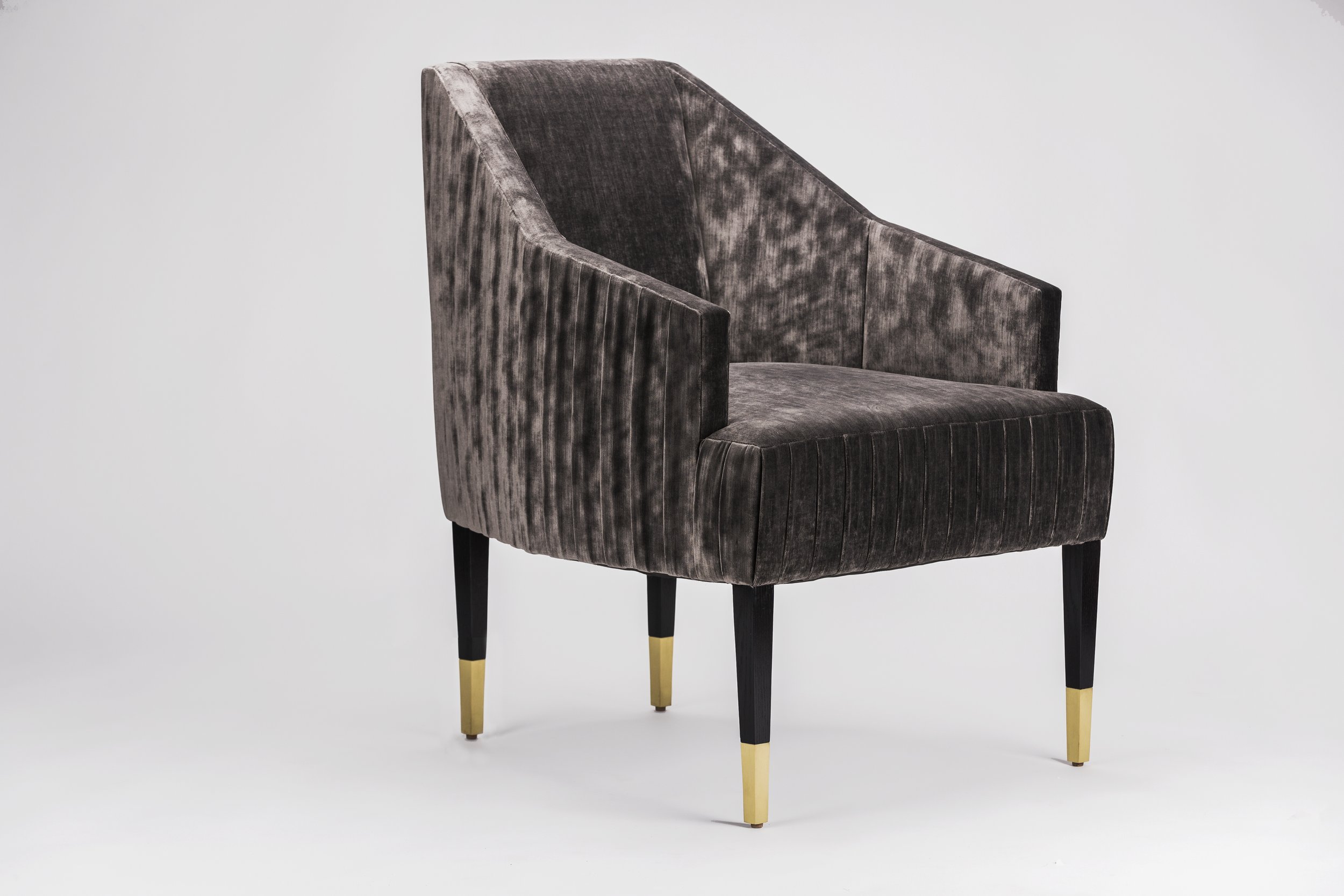 Mondi, EnVie, Bespoke, Custom, Denver, Chicago, Modern, Agnes, Chair, Velvet, Brass, Gold