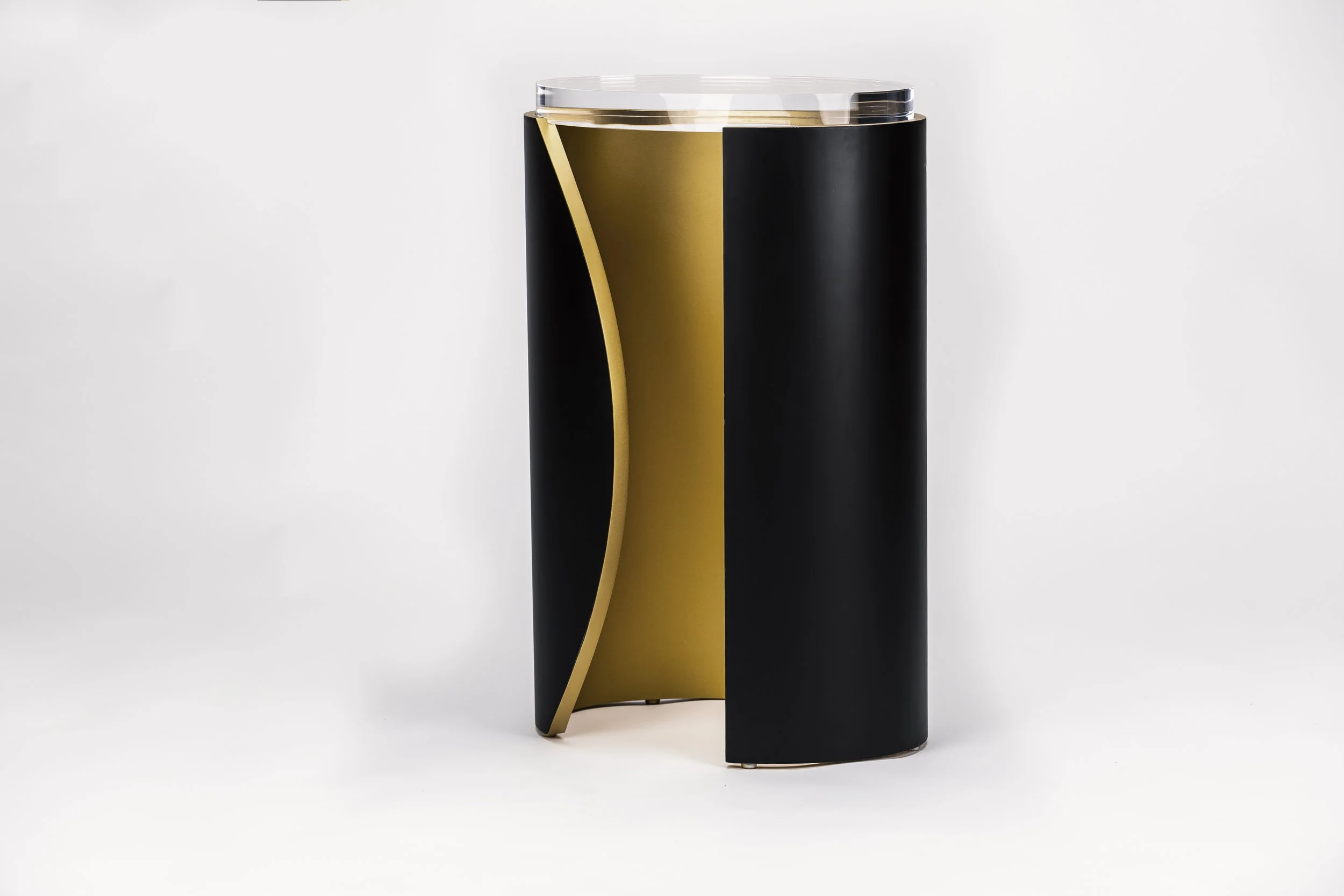 Mondi, EnVie, Bespoke, Custom, Denver, Chicago, Modern, Gabrielle, The Drink Table, Black, Gold, Glass