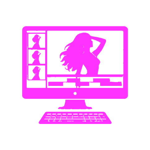 Glambot footage being edited with custom event branding