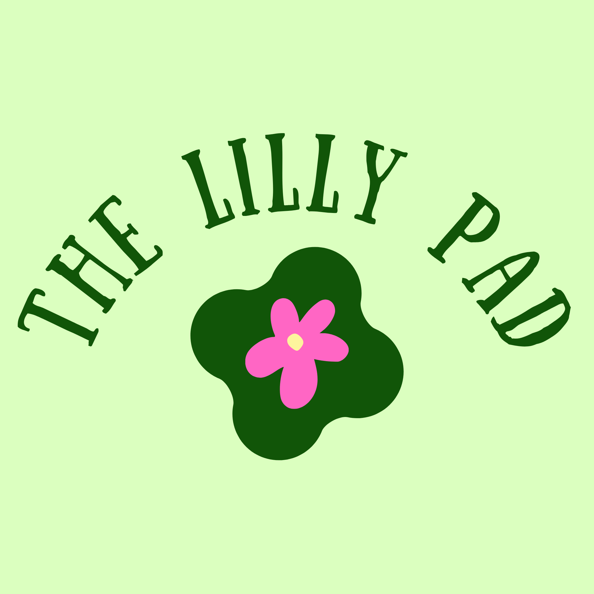 A circular emblem with the words 'Healthy' and 'Happy' in green on a light green background. The emblem features a black silhouette of a smiling face with pink cheeks and a pink flower at the bottom.