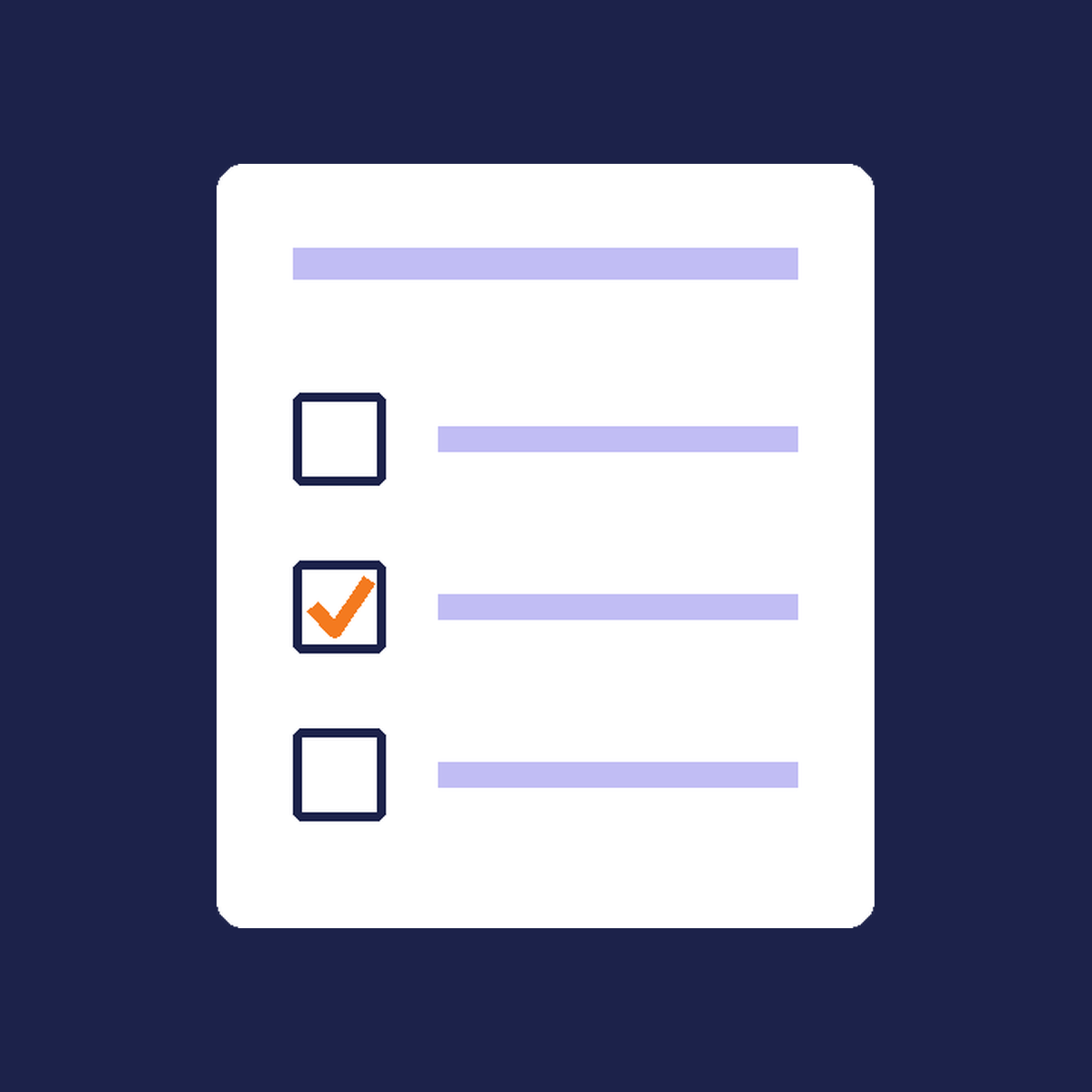A ballot with the middle choice marked