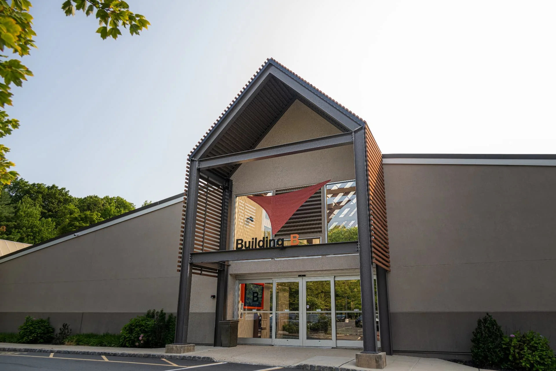 Building B entrance at Princeton Periodontics and Implants