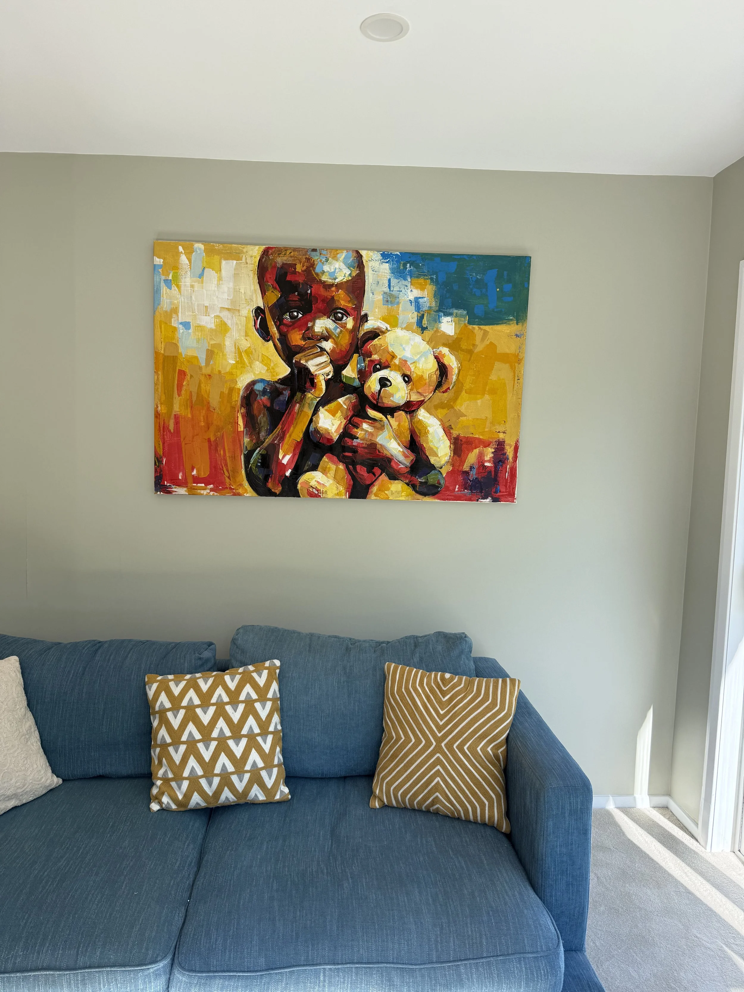 Stretched Canvas hanging on wall