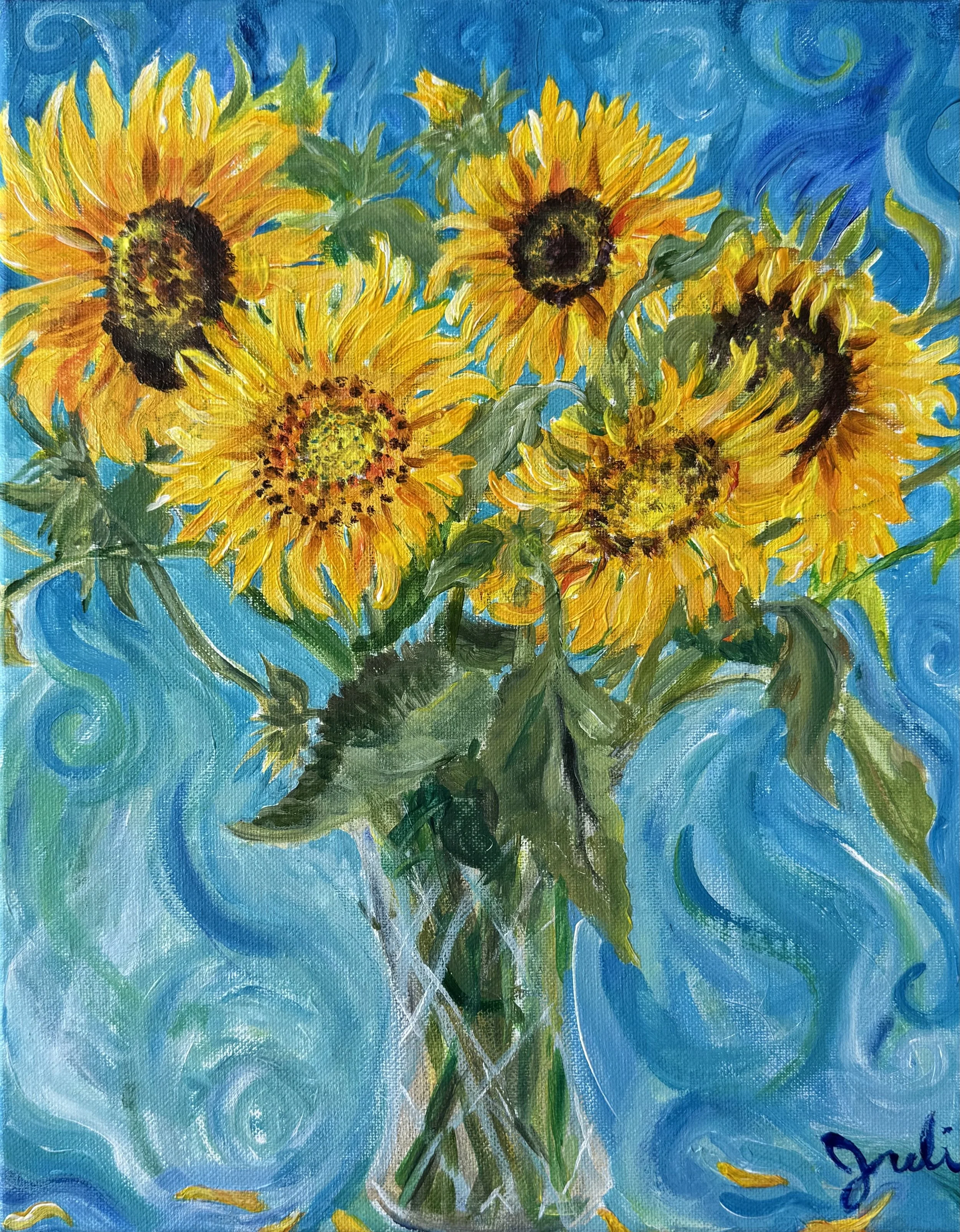sunflowers from life