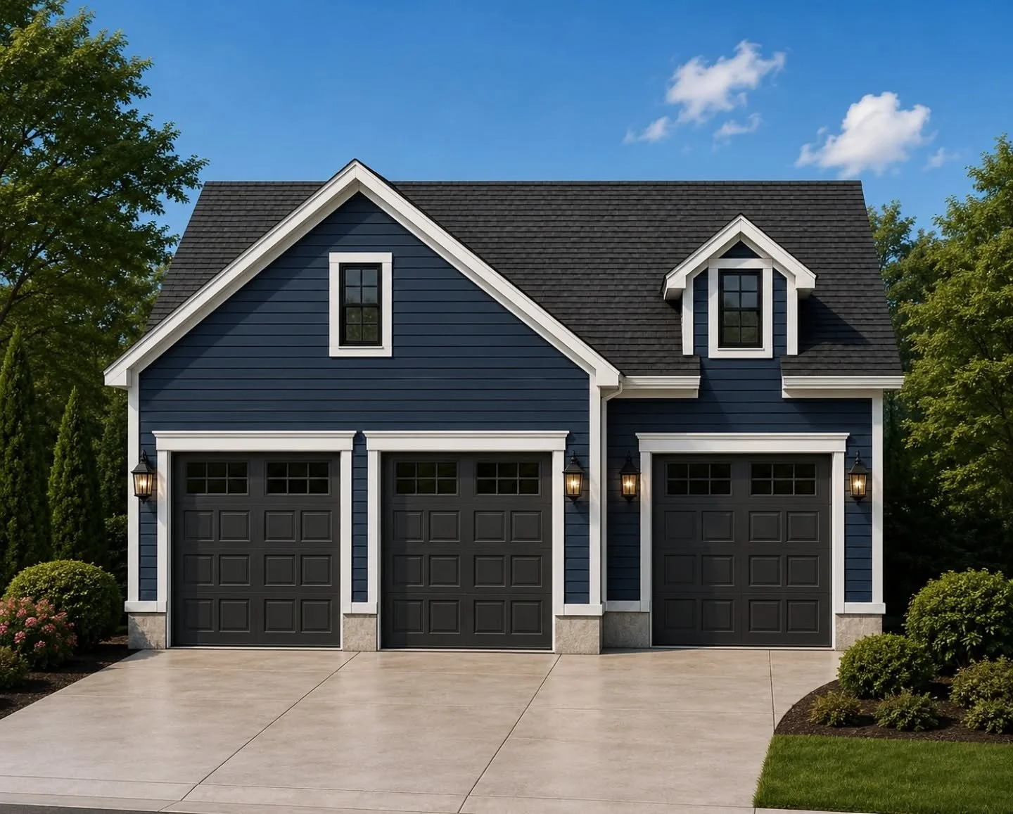 Rendering we did for a new garage project. Few things we would change on this but it looks gorgeous. Garage has a second storey loft area for storage. This project will also need a minor variance due to the location of it.

Were pretty excited to get