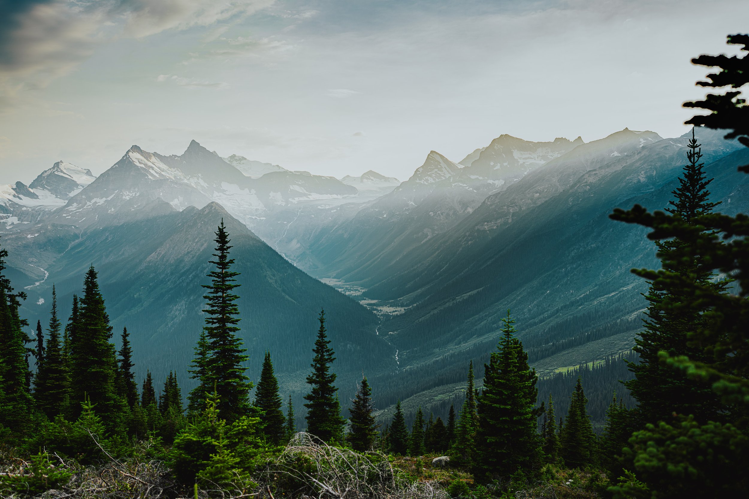 Valley view from the ridge above Valemount, BC