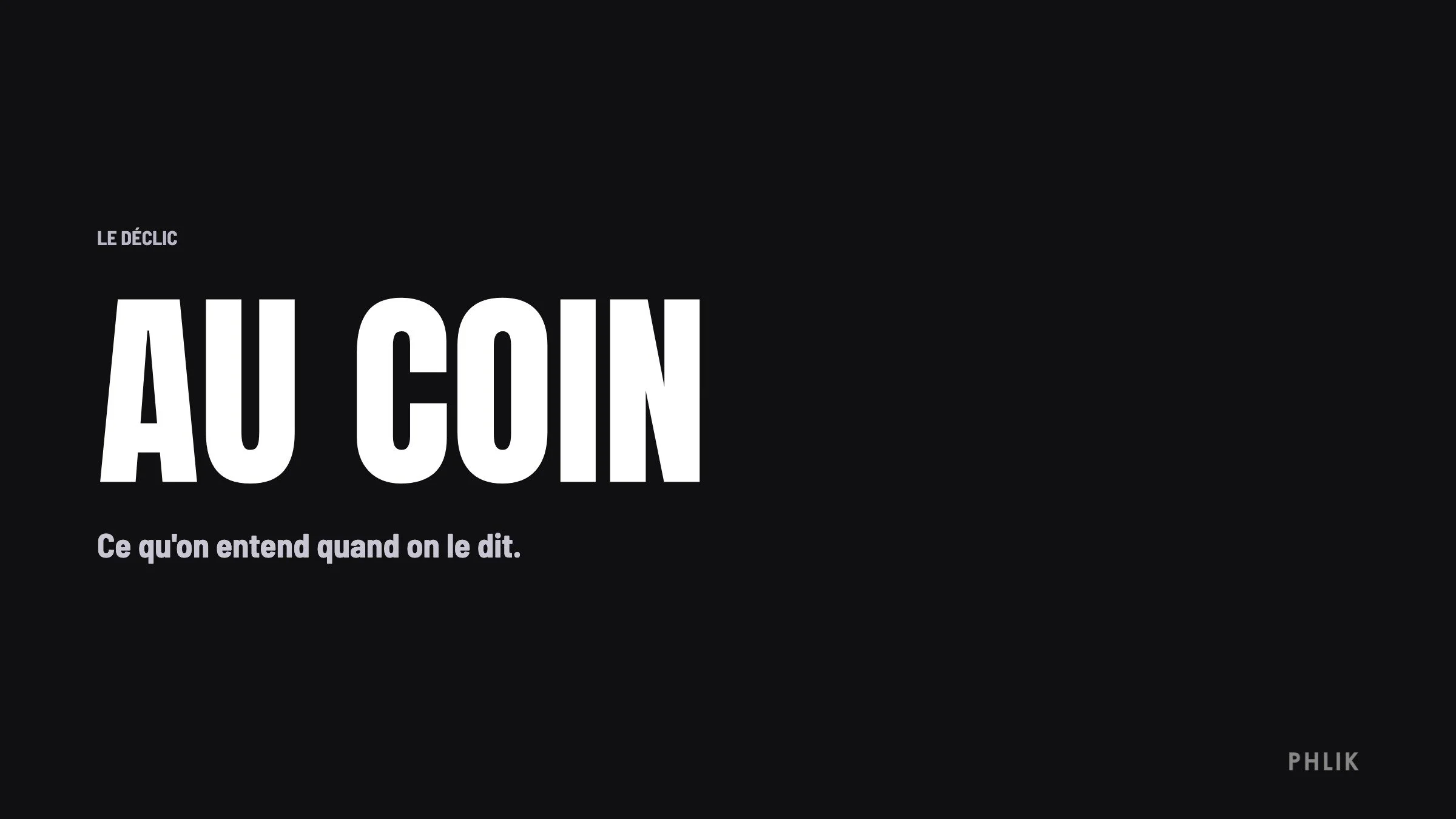 Deck slide reading AU COIN: what you hear when you say Aucoin out loud.