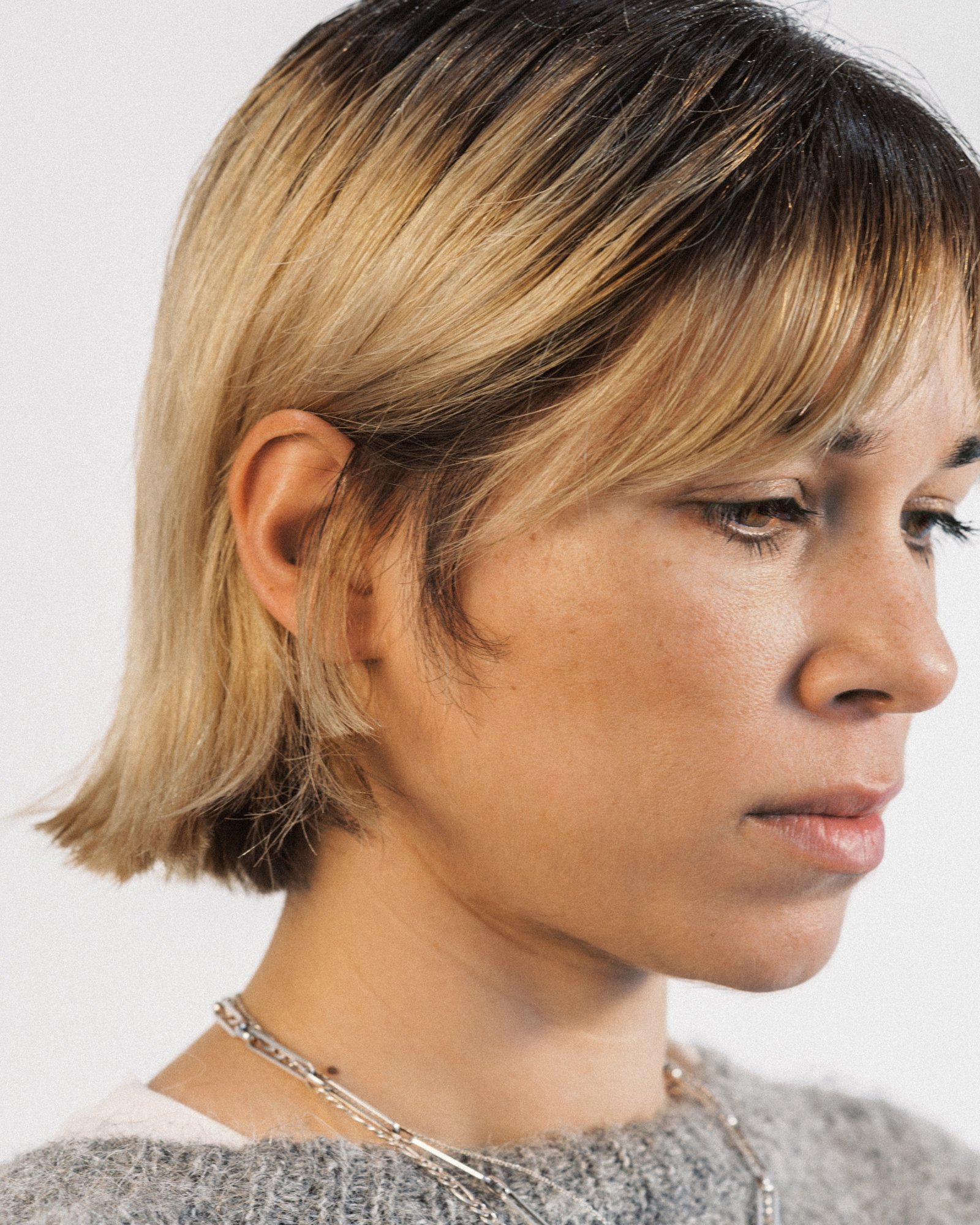 Bronde bixie haircut