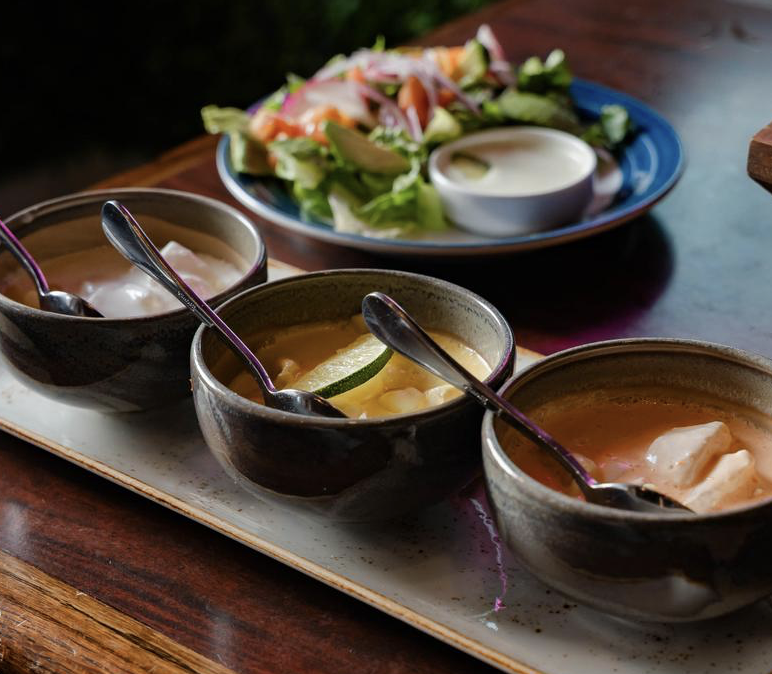 Bowls of food at Inka's restaurant in downtown Syracuse.