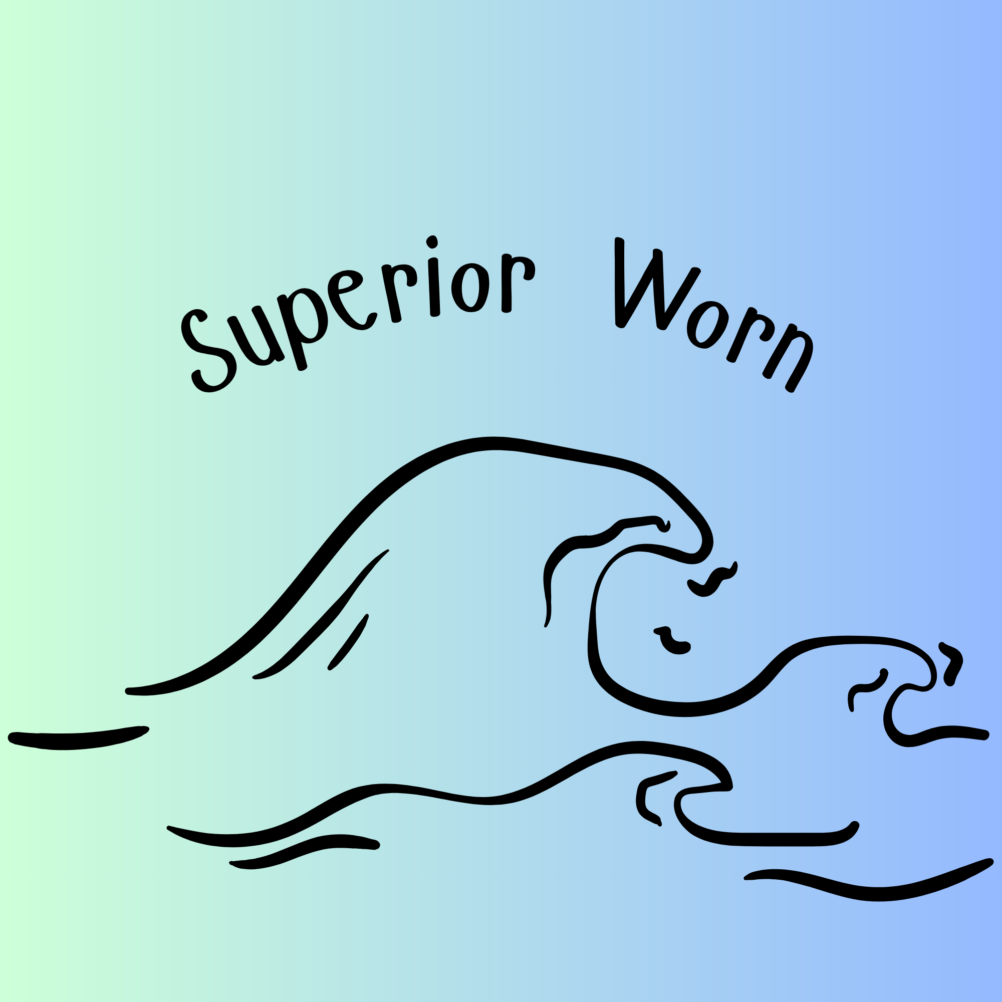 Line drawing of a hand with the word 'Supervisor Worn' written above it on a gradient light green to blue background.