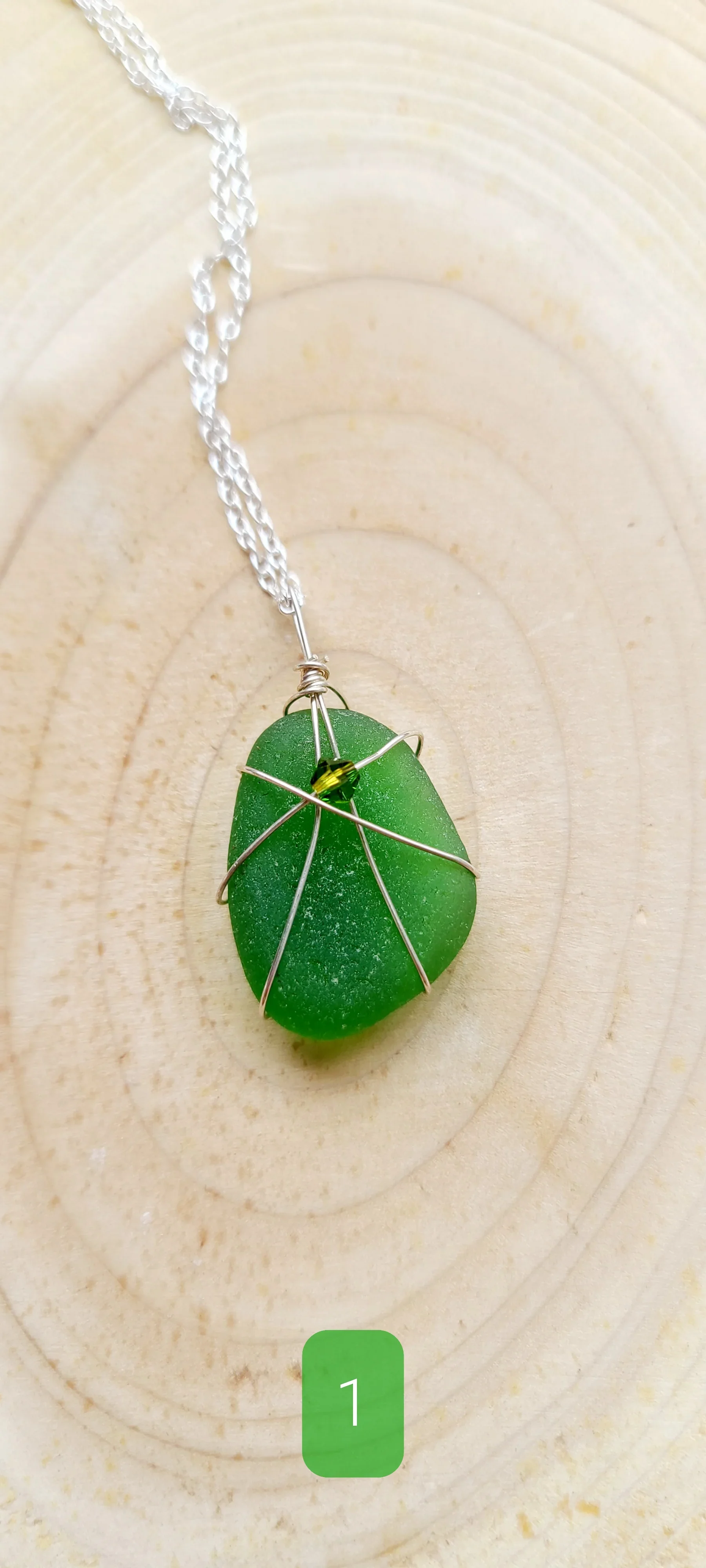 Beach glass necklace