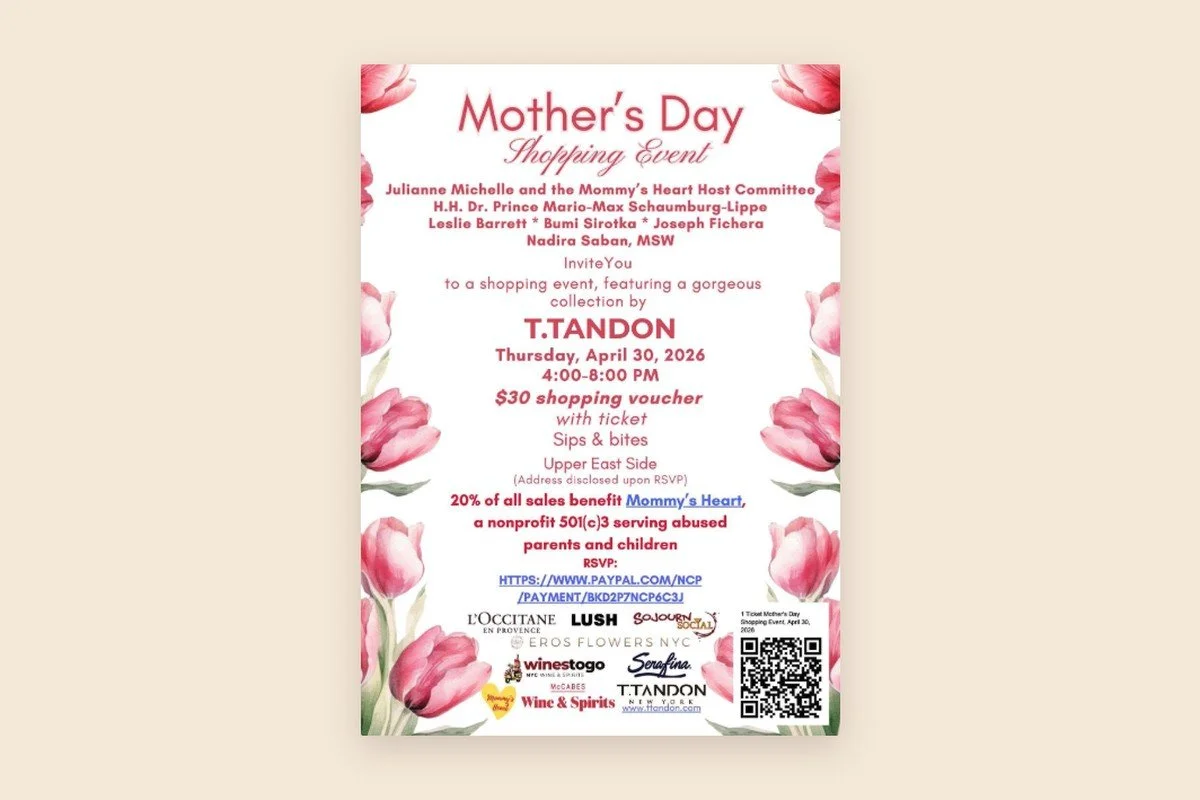 Mother's Day Shopping Event invitation benefiting Mommy's Heart