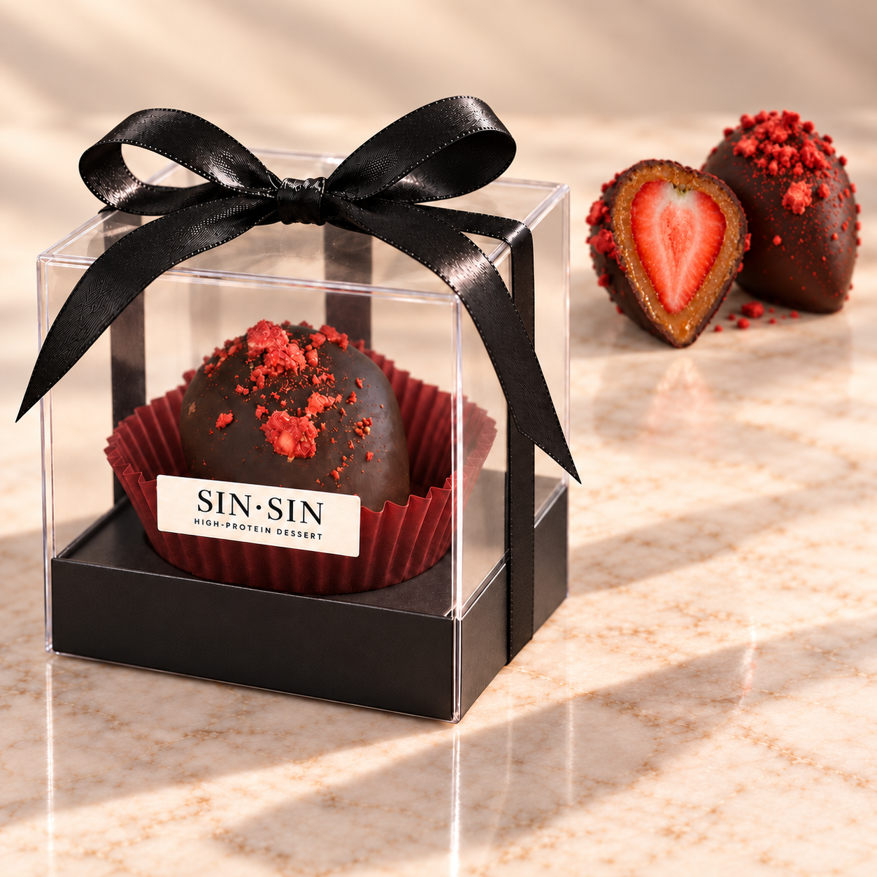 Dark Chocolate Protein Strawberry.  Single
