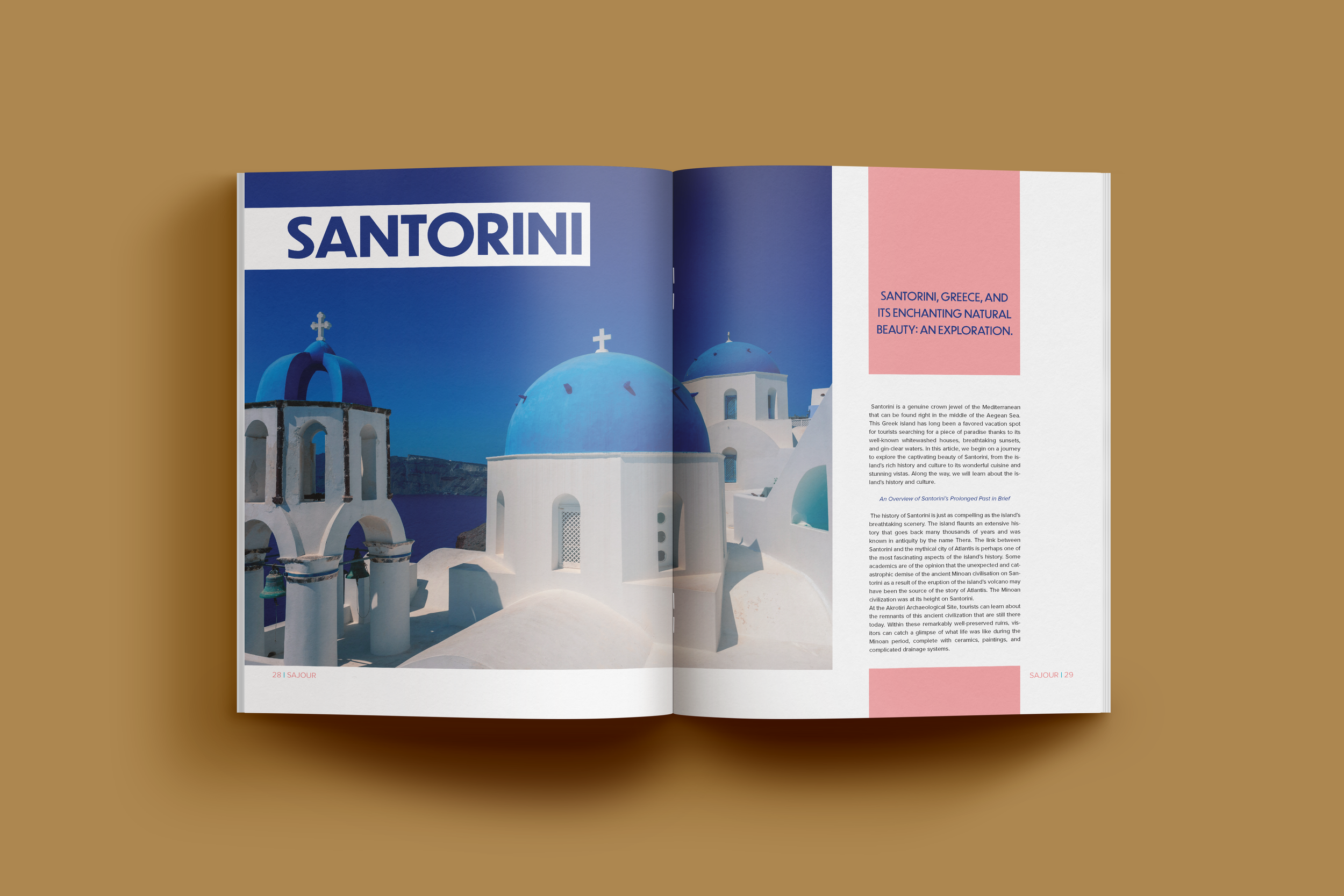 Spread about Santorini 
