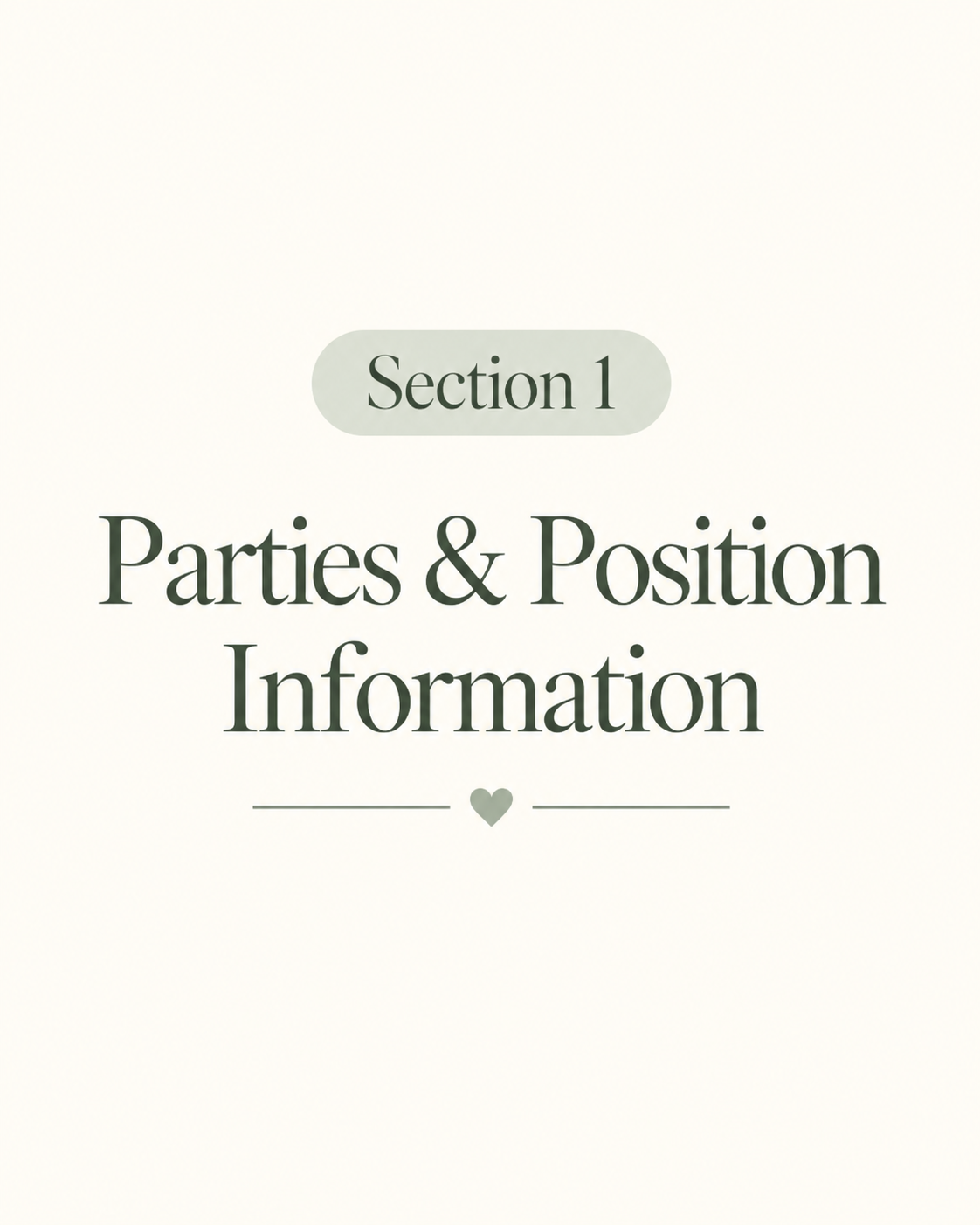 Parties & Position Information