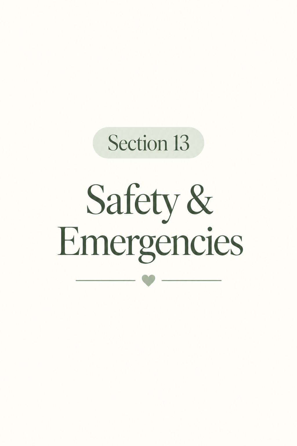 Safety & Emergencies